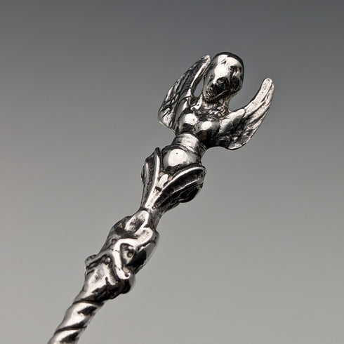 1901 British Antique Sterling Silver Tea Caddy Spoon Elly Isaac Miller